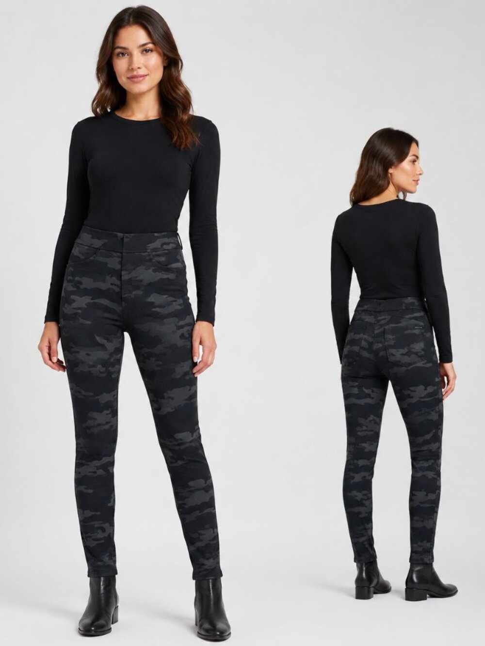 Sanctuary x Anthropologie Camo Grease Leggings M Y2K Streetwear Pull-On